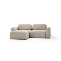 ECKSOFA mit Schlaffunktion Thekla Mini, Beige - Beige, Textil (246/100cm) - Fedve