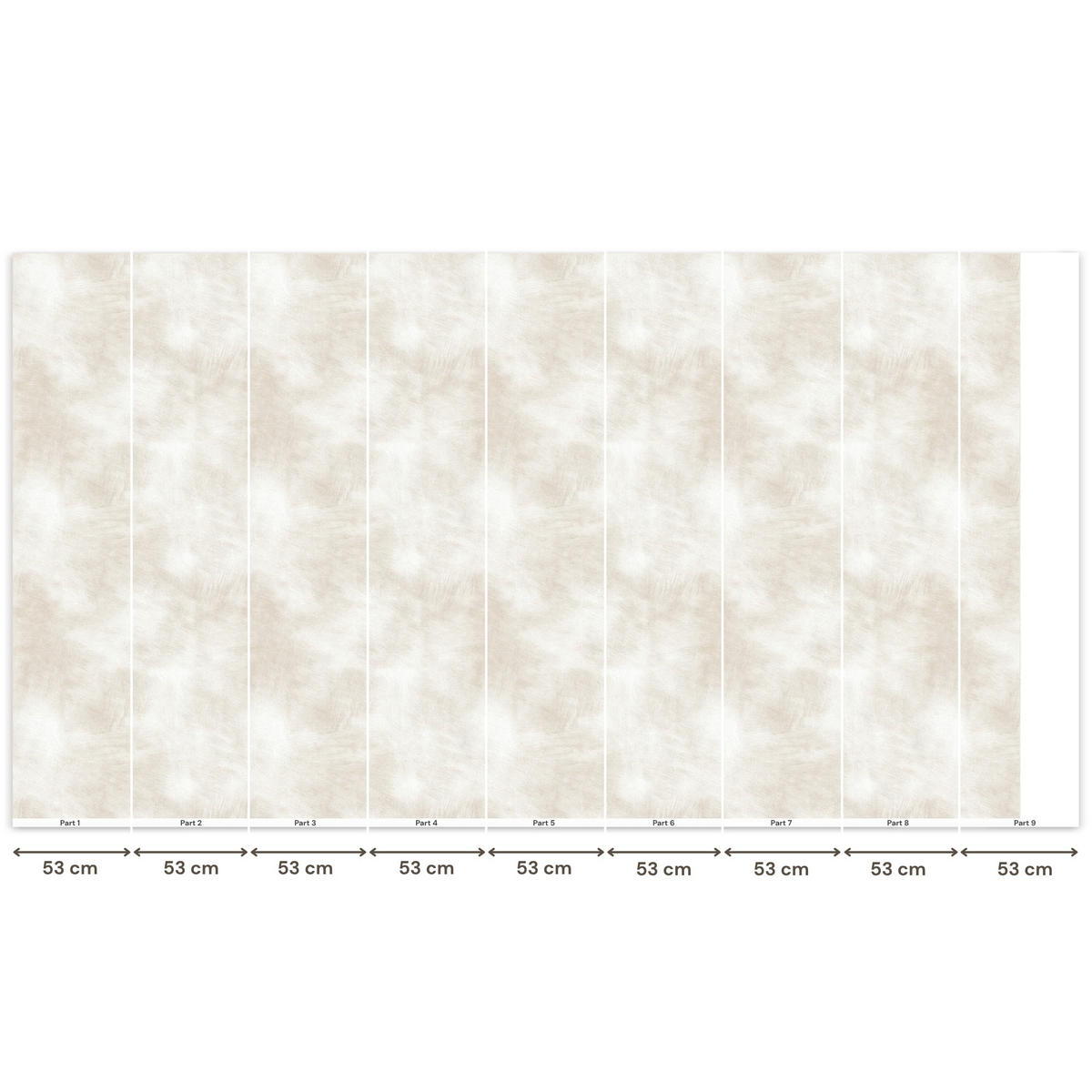 TAPETE - Dezent - Textur - Beige - 500x280 cm - Creme, Papier (500/280cm) - OnlyWow