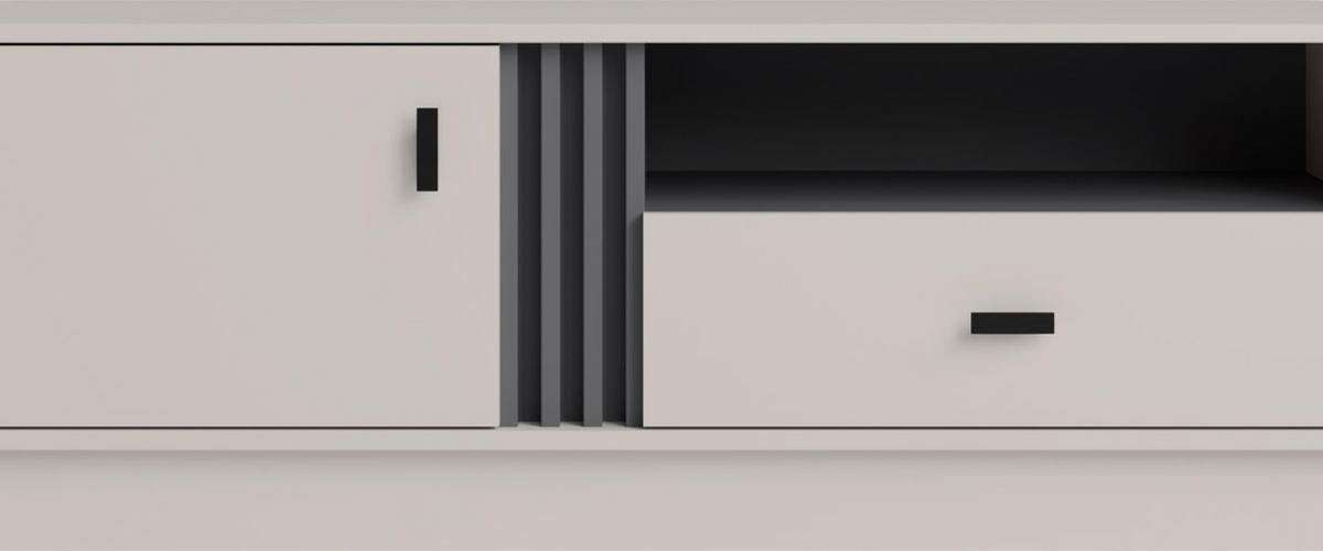 LOWBOARD PUNTO 125/45/40 cm, Kaschmir - Kaschmir, Holzwerkstoff (125/45/40cm) - MASSENO