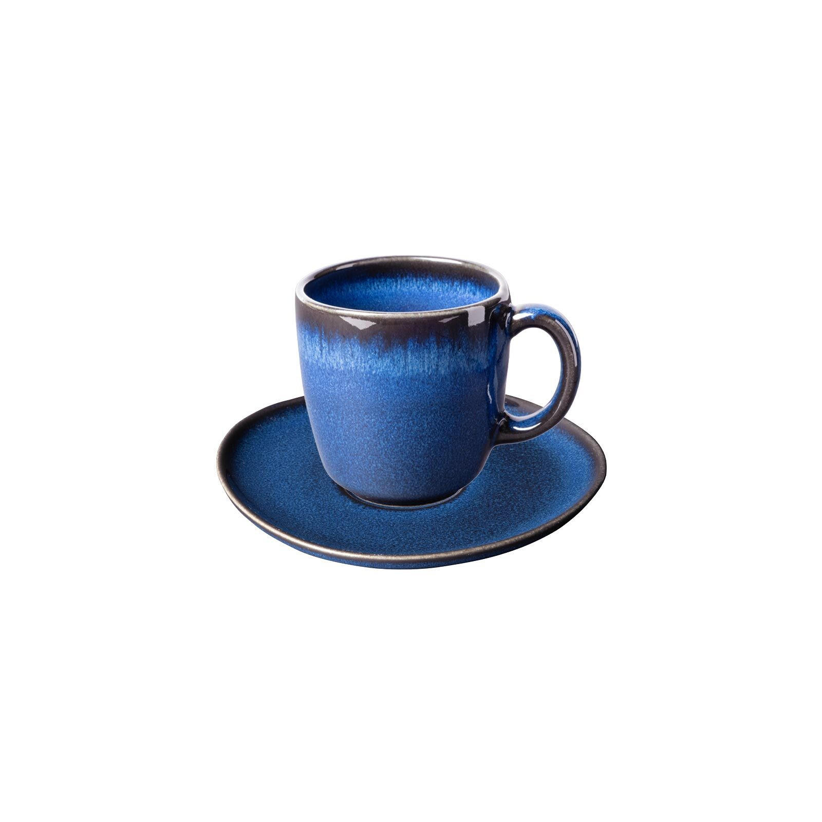 KAFFEETASSE MIT UNTERTASSE Lave Bleu 190 ml - Blau, Keramik (15.2/9.9/15.3cm) - like.Villeroy & Boch