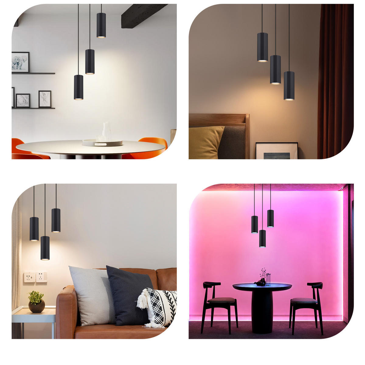 PENDELLEUCHTE Theodore 24/10/24 cm - Schwarz, Metall (24/10/24cm) - ZMH