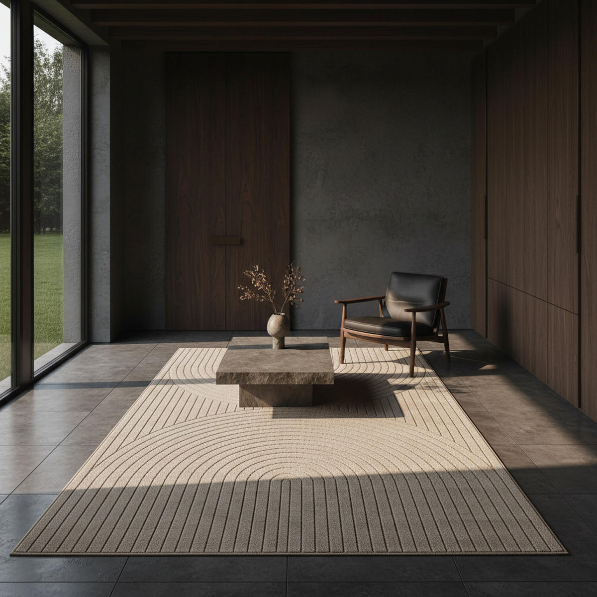 TEPPICH In-/Outdoor Kurzflor Skandi 3D-Design Polypropylen Balkon Beige Rechteckig 240x340 - Beige, Textil (240/340cm) - KADIMA DESIGN