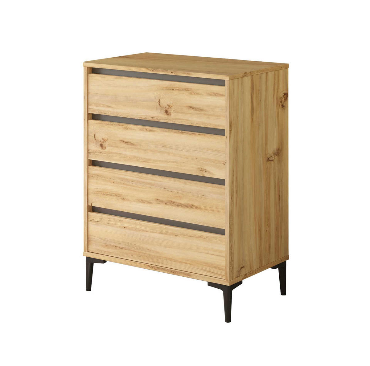 KOMMODE 72/45/98,5 cm - Braun, Holz (72/98.5/45cm) - Mobili Rebecca