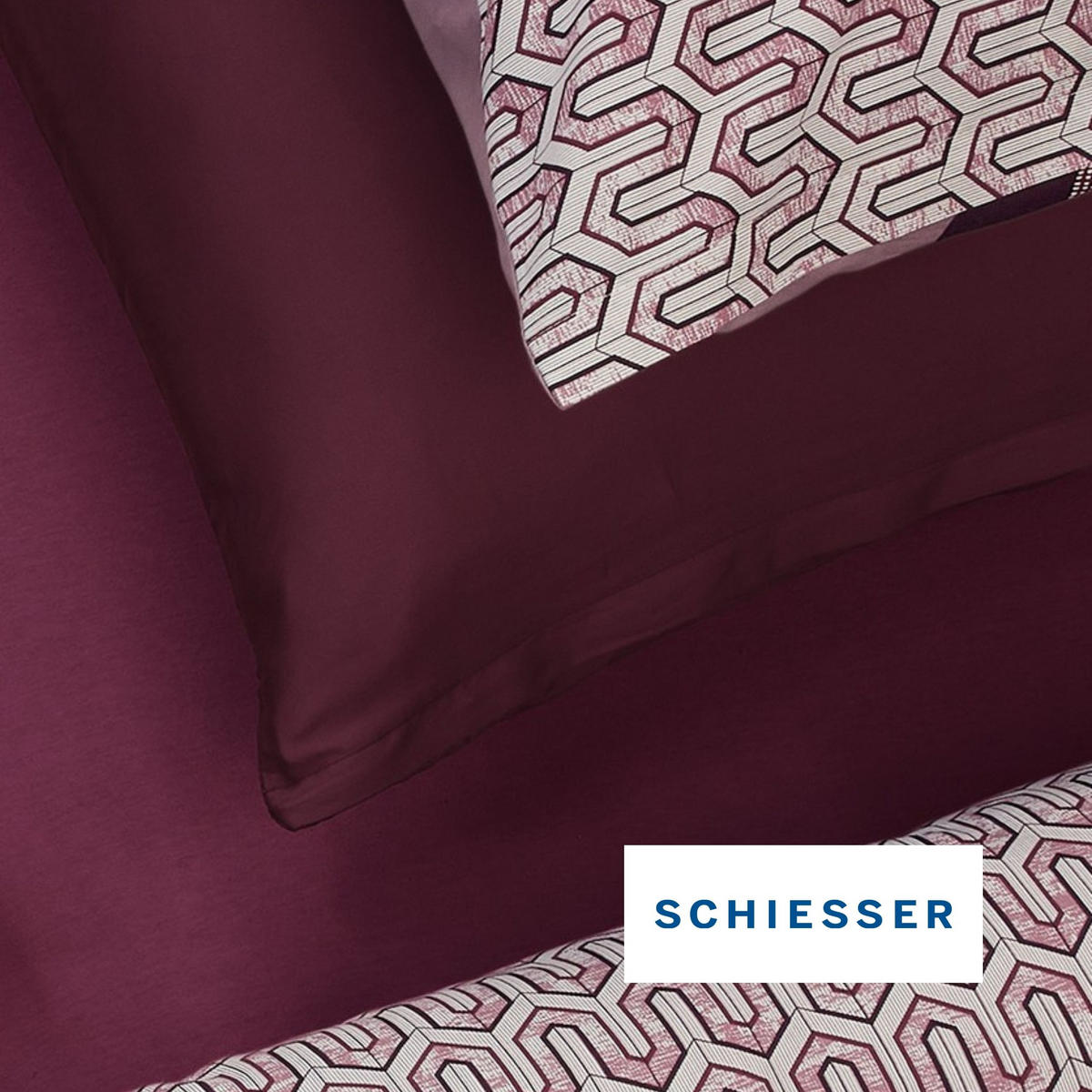 SPANNBETTLAKEN Flexi 95 % Baumwolle, 5 % Elasthan 180x200 cm Beere - Beere, Textil (180/200cm) - SCHIESSER