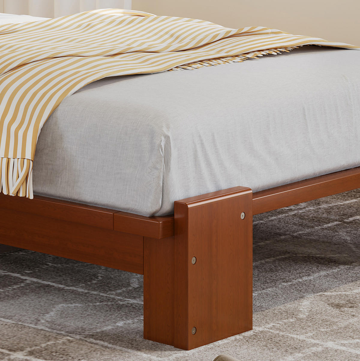 ČALOUNĚNÁ postel 90/200 cm tmavě hnědá ze dřeva a tkaniny s opěrkou a lamelovým roštem - hnědá, textil (90/200cm) - OKWISH