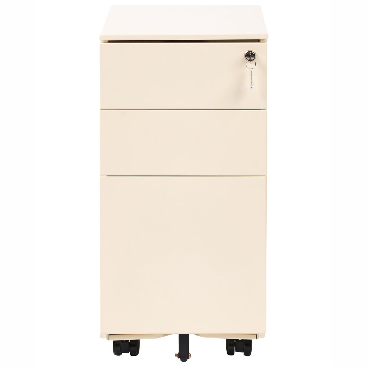 BÜROSCHRANK Metall Hellbeige Bolsena - Beige, Metall (30/60/45cm) - Beliani