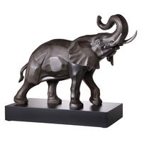 DEKOOBJEKT Studio 8 - Elefant, Biskuit-Porzellan, Schwarz, 43 cm - Schwarz, Keramik (25/43/57cm) - Goebel