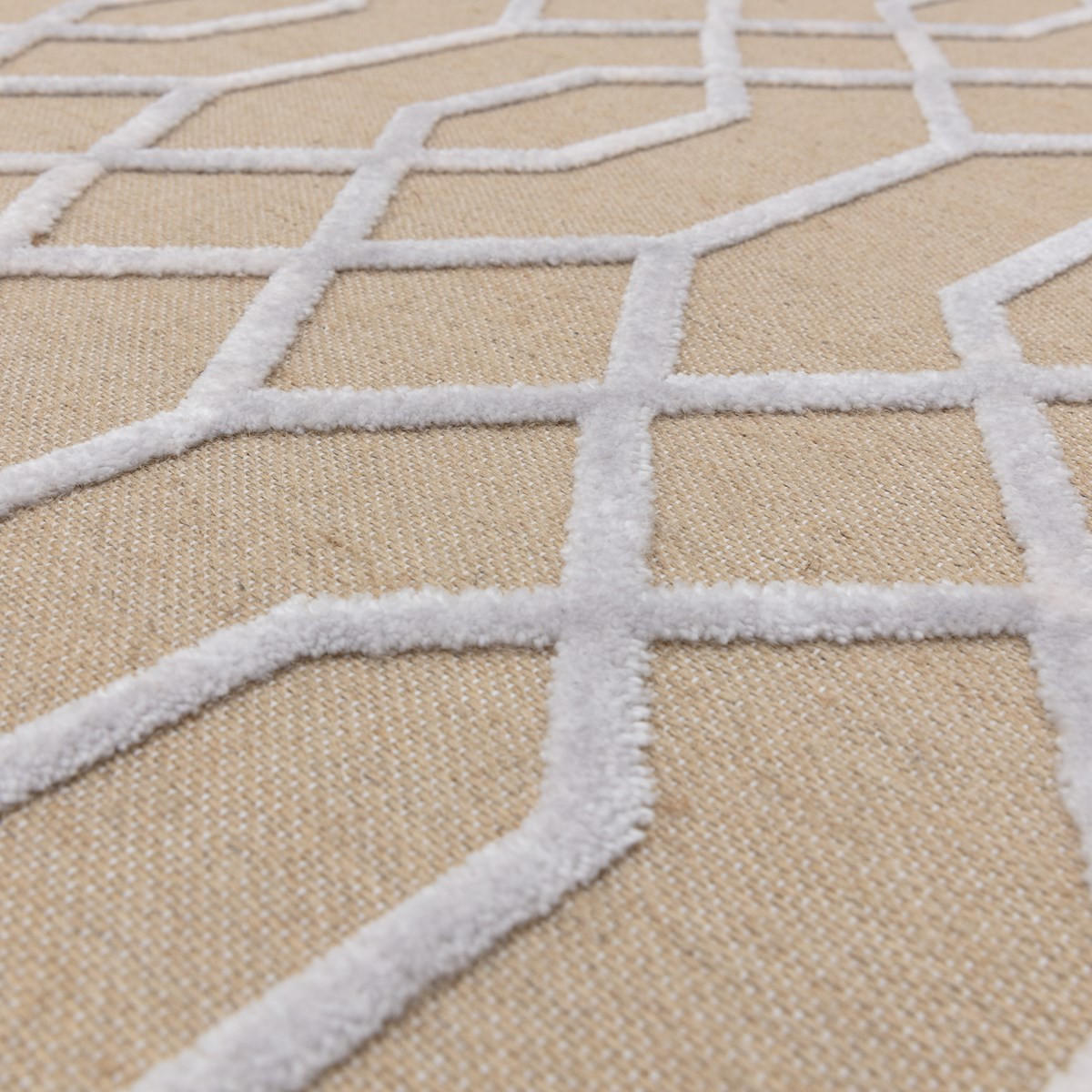 TEPPICH Moderner aus Natural Materials und Baumwolle TORSY Weiß 120 x 170 cm - Weiß, Naturmaterialien (120/170cm) - Novatrend