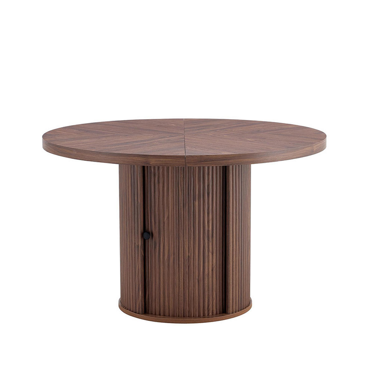 ESSTISCH mit Stauraum, Holzoptik, 115cm, Walnussholzfarbe - Walnussfarben, Holz/Holzwerkstoff (115/115/74cm) - KOMHTOM