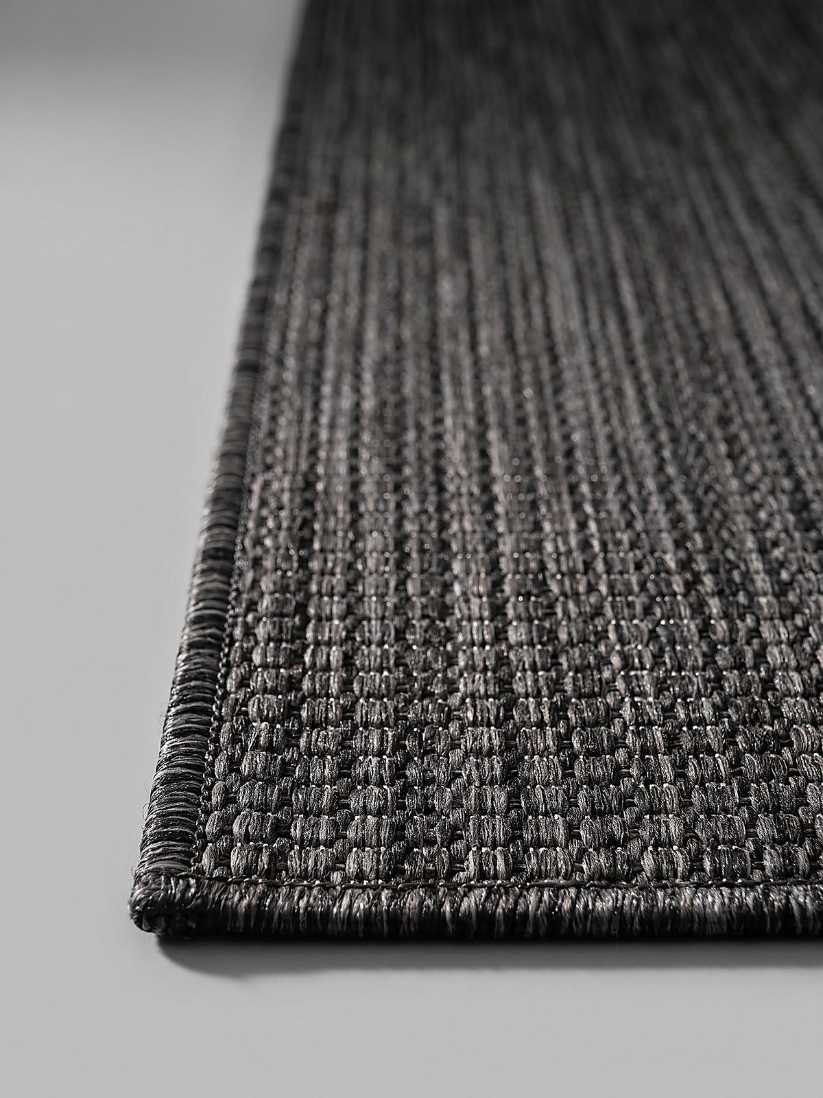 LÄUFER Outdoor, Fußbodenheizung-geeignet, VIGOLENO in Anthrazit, 80 x 150 cm - Anthrazit, Textil (80/150cm) - KADIMA DESIGN
