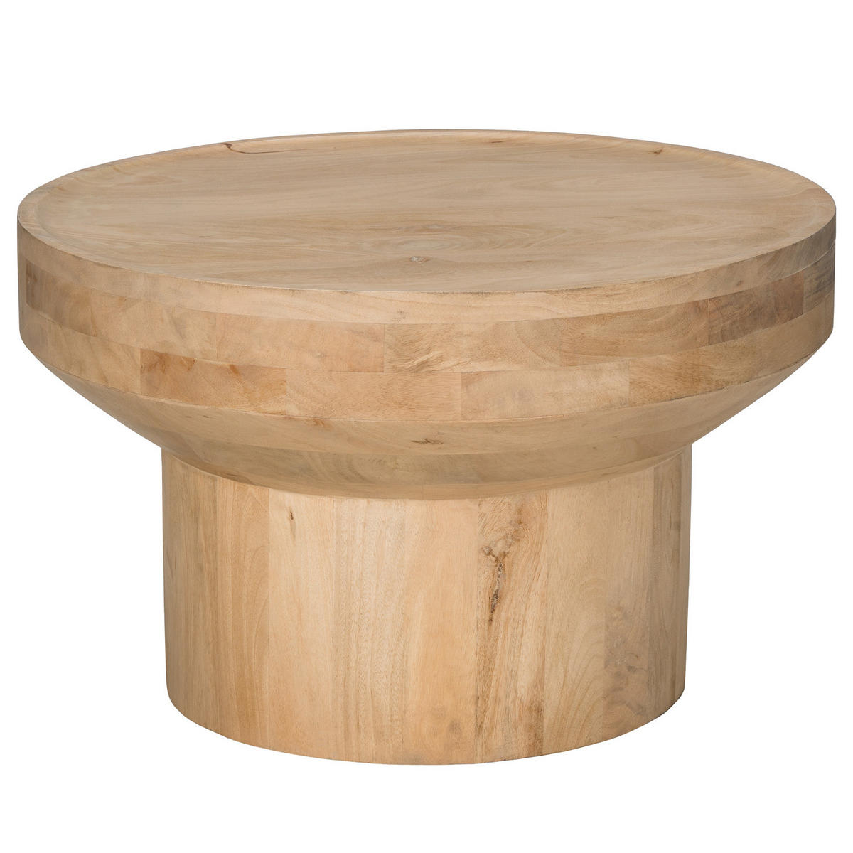 HOME24 Massiver Couchtisch SPUNK - Naturfarben, Holz (70/70/43cm) - home24