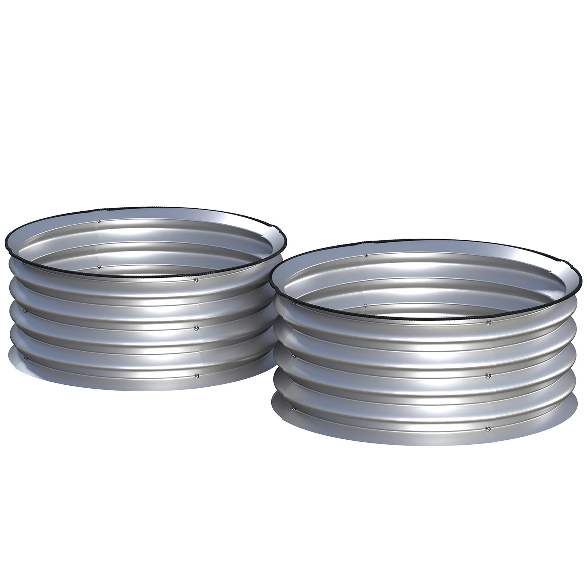 HOCHBEET aus Metall, 2er Set Blumenkasten, Gemüsebeet für Garten, Balkon, Silber - Silberfarben, Metall (60/30/60cm) - Outsunny