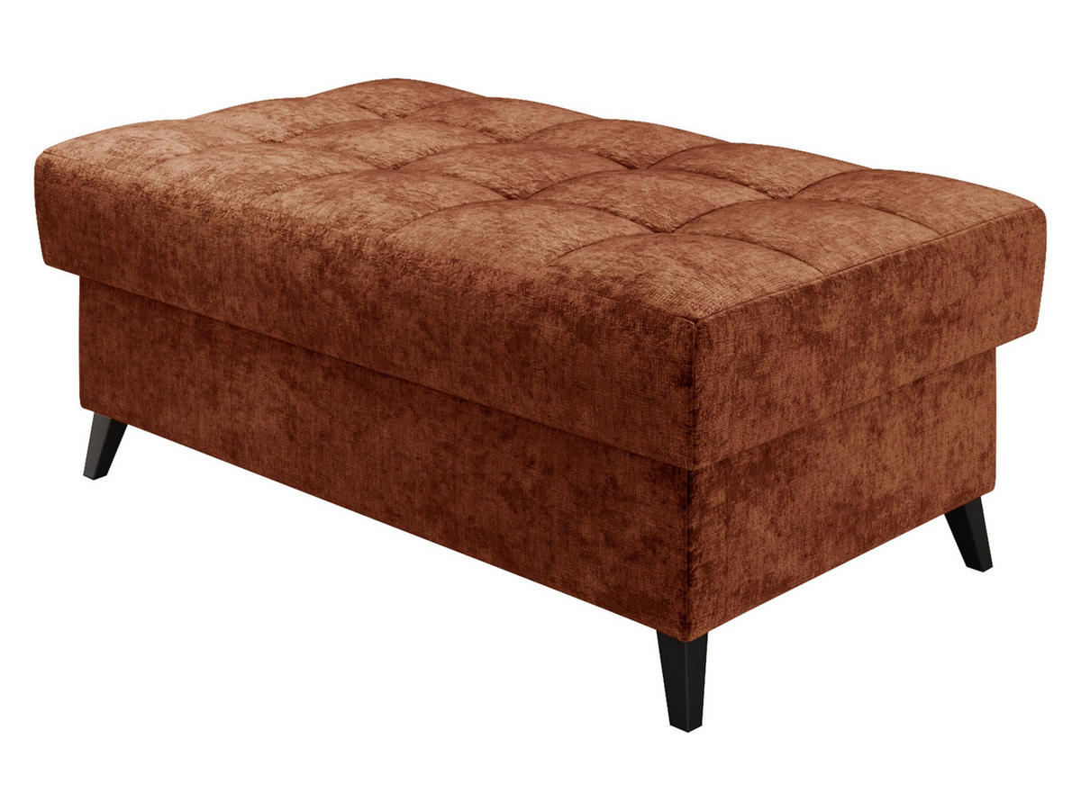 POLSTERHOCKER Nord - Schwarz/Bronzefarben, Holz/Textil (106/44/67cm) - MIRJAN24