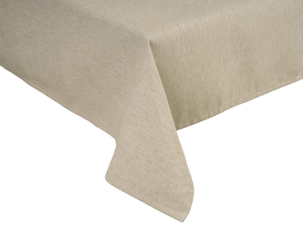 TISCHDECKE Wunschton melange-beige 130/130 cm - Beige, Textil (130/130cm) - beties Heimtextil