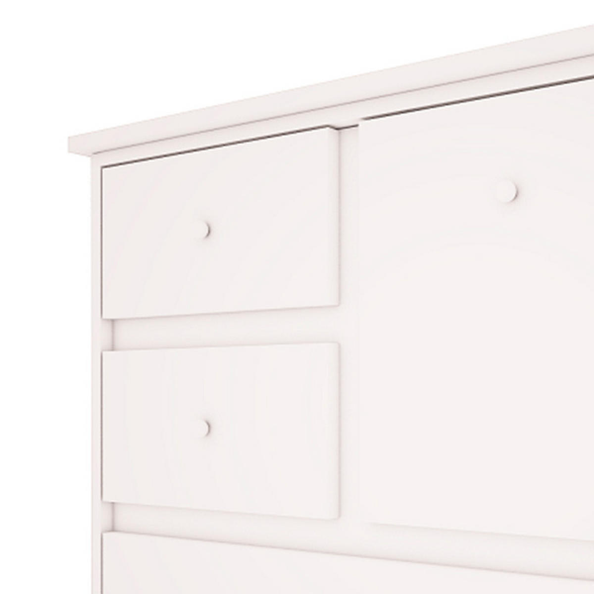 DĚTSKÁ KOMODA Babushka Bílá - bílá, kompozitní dřevo (84/91/50cm) - Petits-meubles