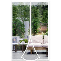 FLIEGENGITTER Tür 100 x 220 cm Weiß Magnetisch Ohne Bohren - Weiß, Textil (100/1/220cm)