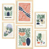 POSTER Set Mit 6 Minimalistischen In Pastellfarben Sommerkollektion Drucke Von Landschaften Und Natur Für A3 & A4 Rahmen Aus Hellem Holz - Beige, Papier (29/3cm) - Nacnic
