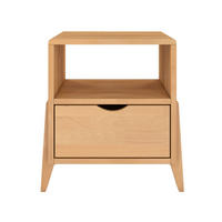 MASSIVHOLZNACHTTISCH Gdynia mit Schublade und Regalböde, Buche - lackiert, Naturfarben - Buchefarben, Holz/Buchenholz (45/51/35cm) - Visby