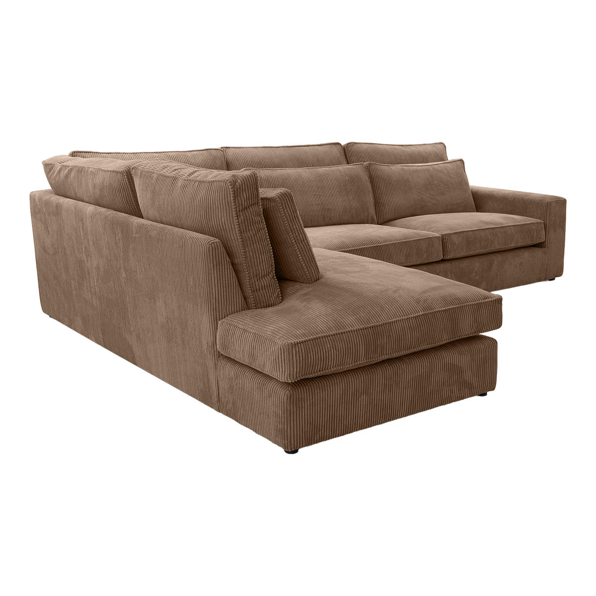 ECKSOFA CAMBO MINI Ohne Schlaffunktion, Braun - Braun, Textil (280/224cm) - Fedve