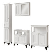 KUPAONSKI SET 4 KOMADA Vanity Bijela 4 dijela - bijela, drvni materijal (60/65/30cm) - Vicco