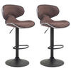 BARHOCKER 2er Set Stoff braun - Schwarz/Braun, Textil/Metall (46/88/49cm) - CLP