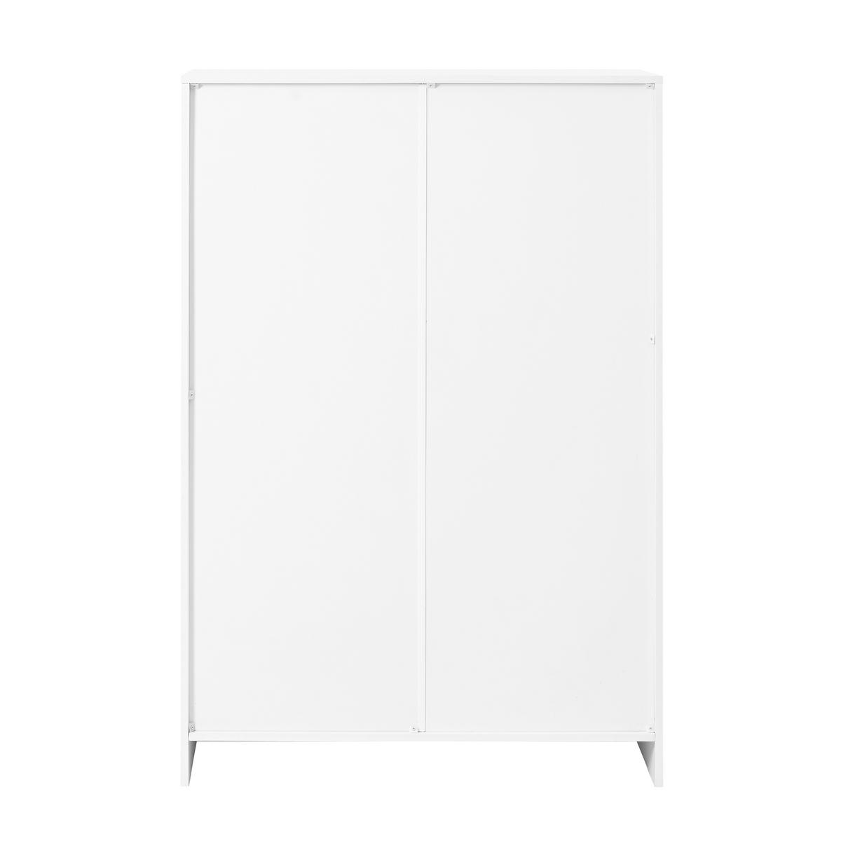 SCHUHSCHRANK DE-37877 mit verstellbaren Regalen Weiß - Weiß, Holzwerkstoff (73/109/34cm) - ComfortXL