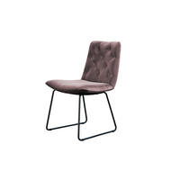 STUHL NEW CHARME Rosé Velvet - Rosa, Textil (52/87/66cm) - KAWOLA