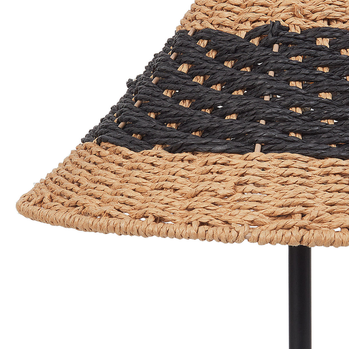 TISCHLEUCHTE Schwarz/Beige Momba - Beige/Schwarz, Papier (30/30/40cm) - Beliani