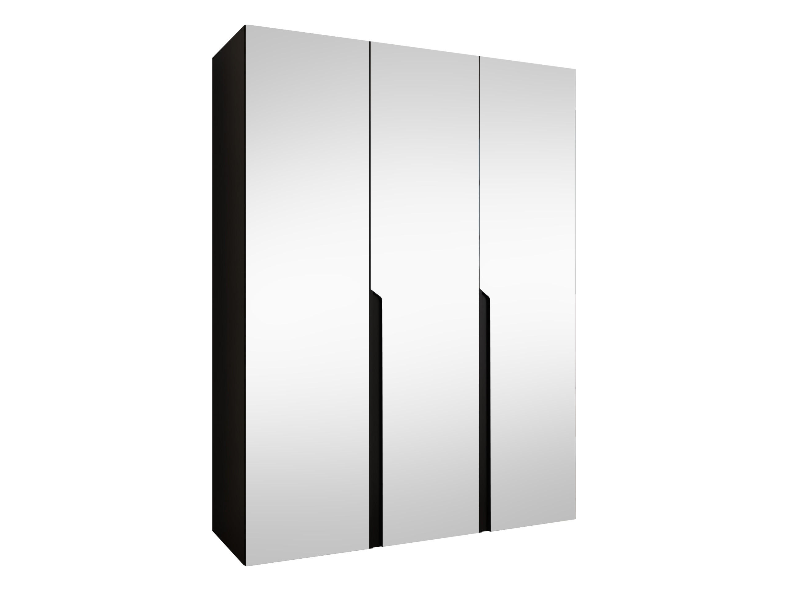 DREHTÜRENSCHRANK Mila III 150 - Schwarz, Holzwerkstoff/Kunststoff (150/202/52cm) - MIRJAN24