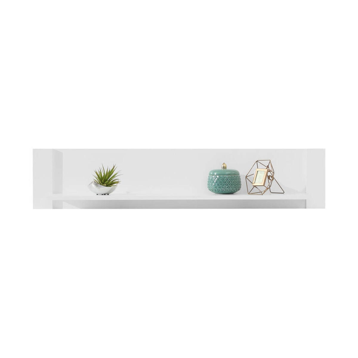 WANDREGAL – 120 cm – BERGEN System – Weiß - Weiß Hochglanz, Holzwerkstoff (120/25/20cm) - hi-markt