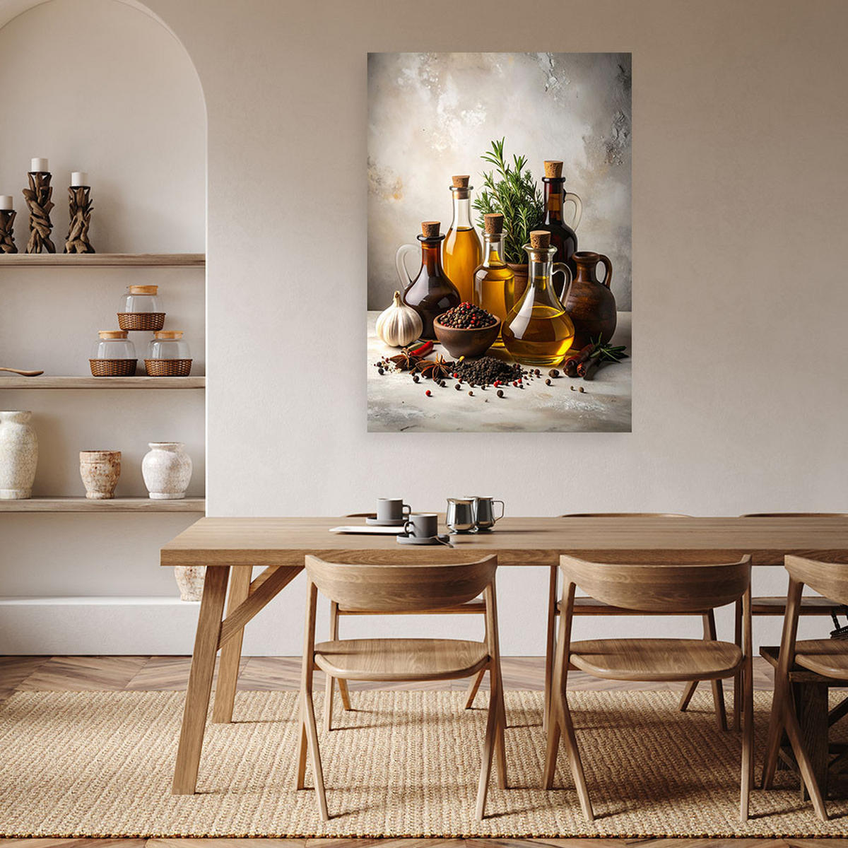 LEINWANDBILD Essen & Trinken 40x60cm - Grau, Textil (40/60cm) - Feeby