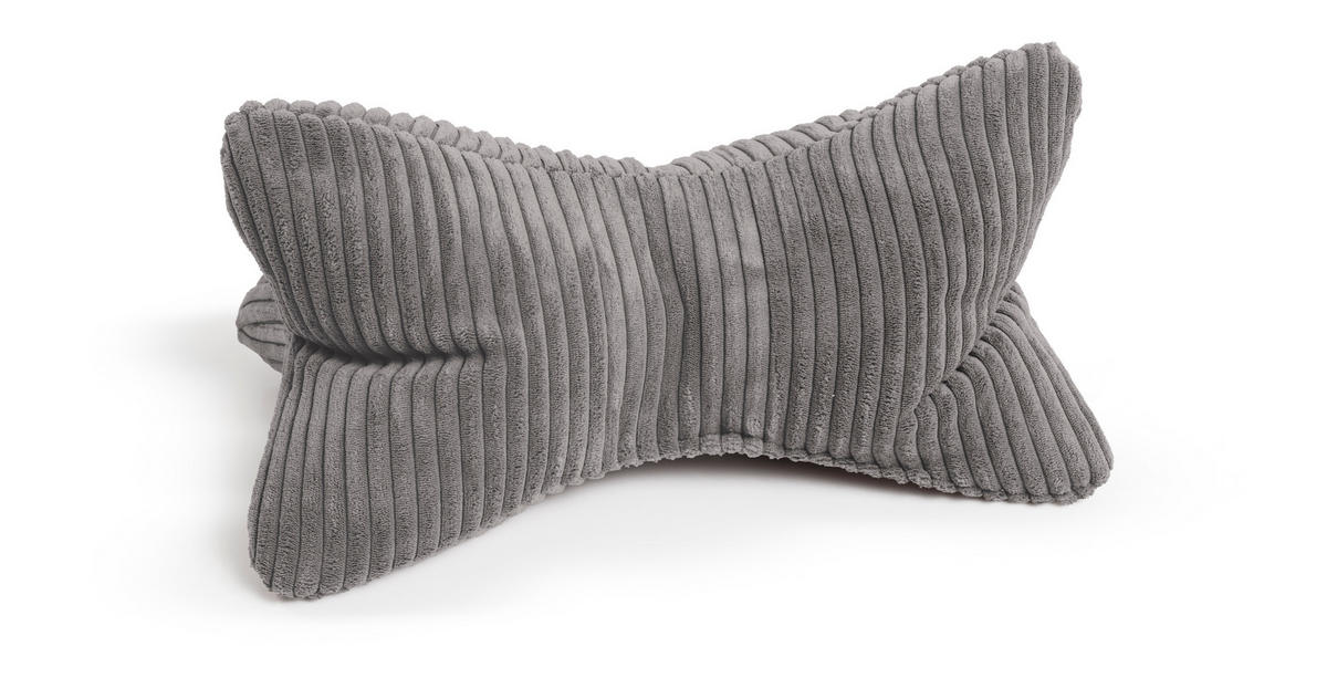 KISSEN Leseknochen Shara anthrazit - Anthrazit, Textil (22/42cm) - Magma Heimtexx