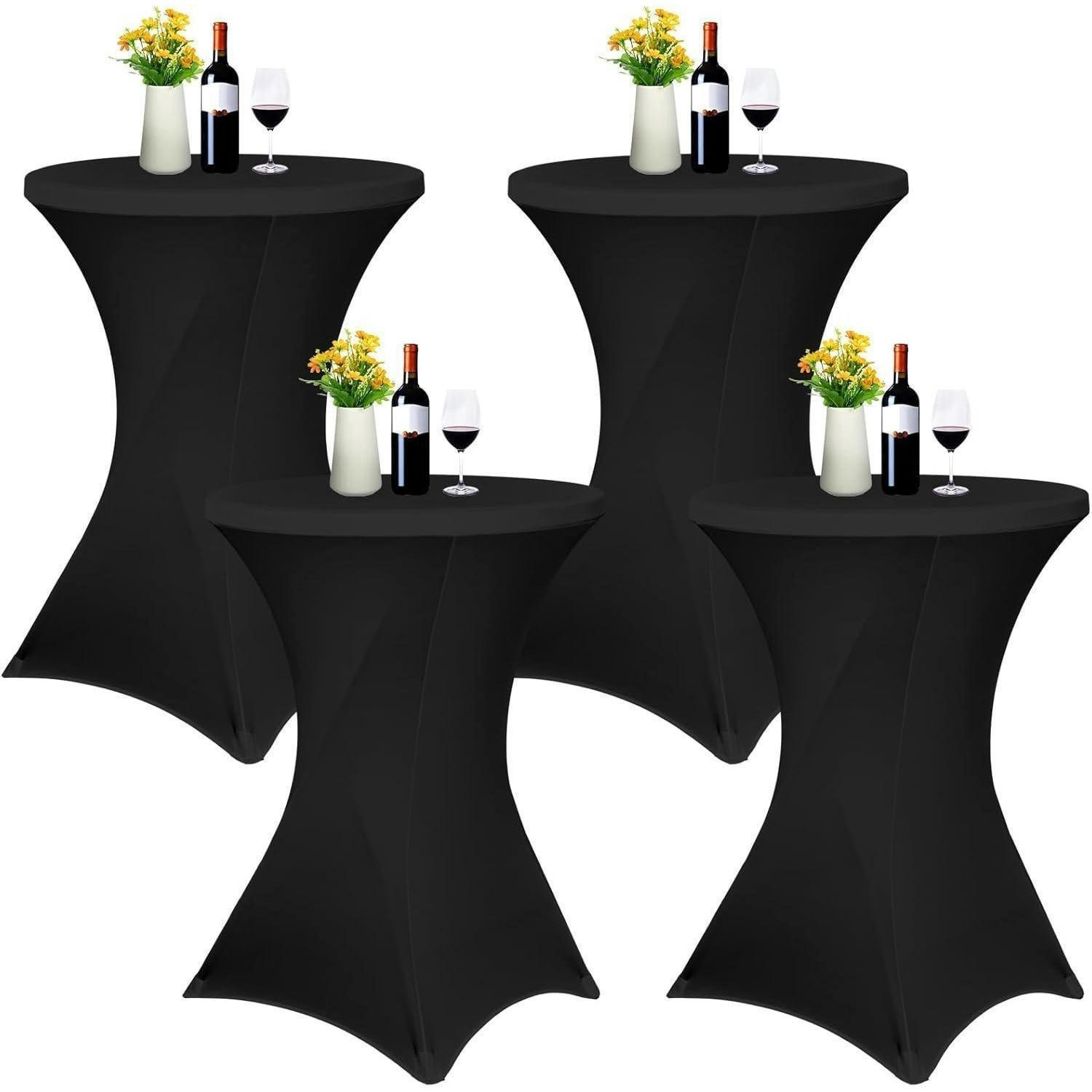 STEHTISCH Husse 4er-Set Schwarz 80 x 110 cm - Schwarz, Textil (80/110cm)