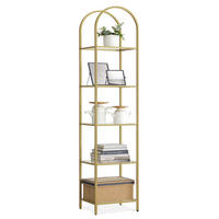 BÜCHERREGAL Binni - Goldfarben, Glas (30/183/40cm) - VASAGLE
