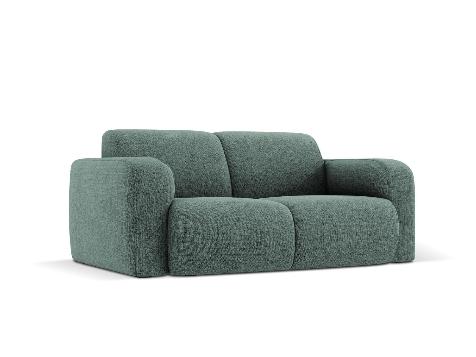 SOFA Molino aus Chenille-Stoff petrol 2 Sitzplätze - Petrol, Textil (95/72/170cm) - Micadoni