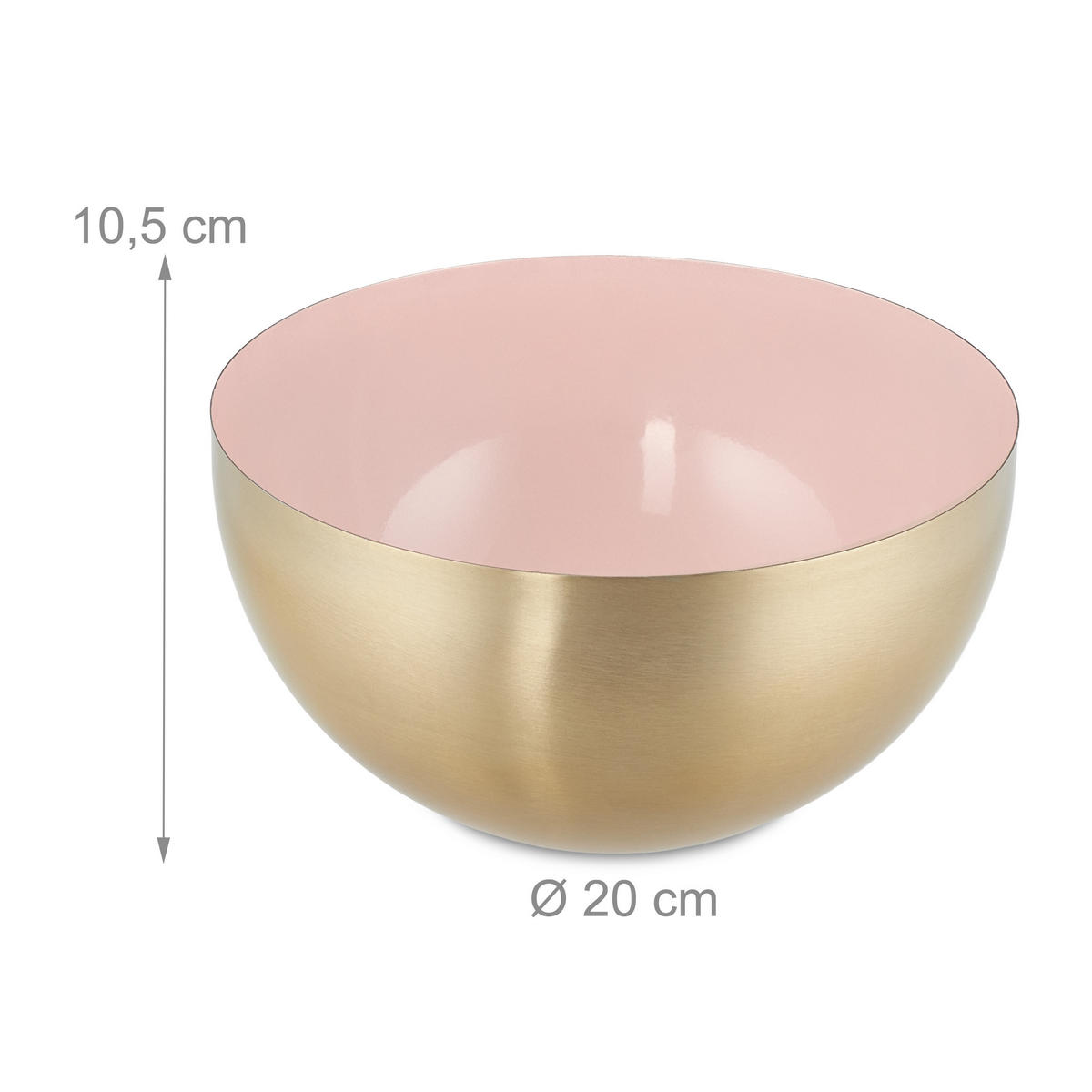 SALATSCHÜSSEL - Multicolor, Metall (20/20/10.5cm) - Relaxdays