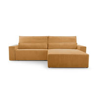 ECKSOFA - Denver L - Dunkelgelb - Dunkelgelb, Holz (290/200cm) - Möblo
