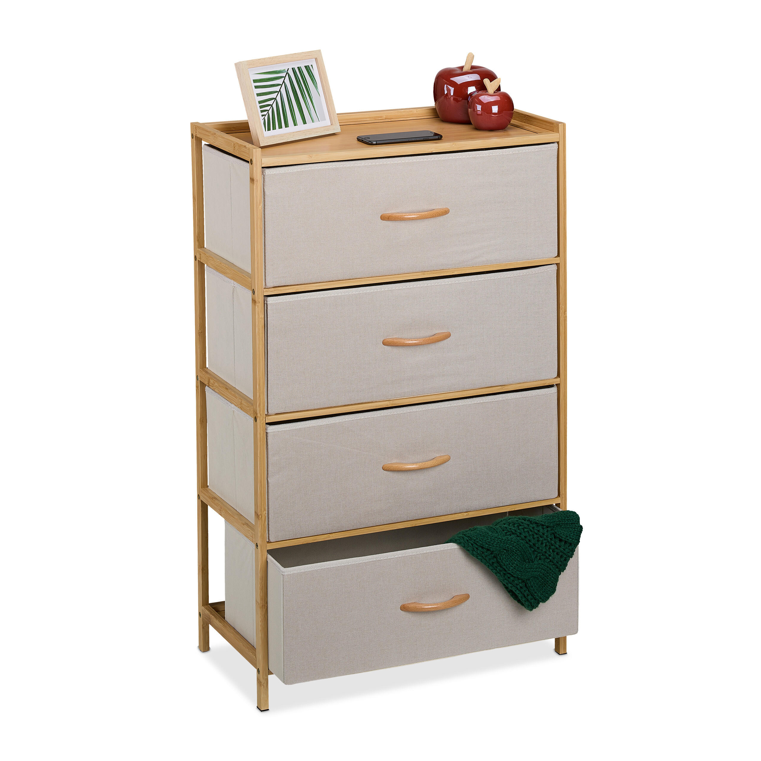 BYR&Aring; beige bambu 4 l&aring;dor Multicolor 94/58/32.5 cm
