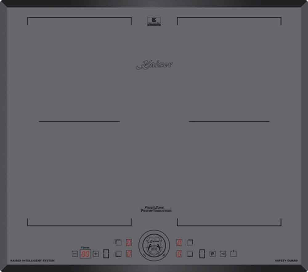 INDUKTIONSKOCHFELD - Grau, Keramik (59/5.5/52cm) - Kaiser Küchengeräte