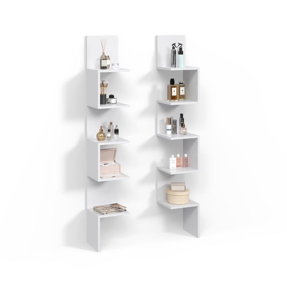 ECKREGAL Vesuvio Weiß 28 x 175.4 cm 2er Set - Weiß, Holzwerkstoff (28/175.4/28cm) - Livinity®