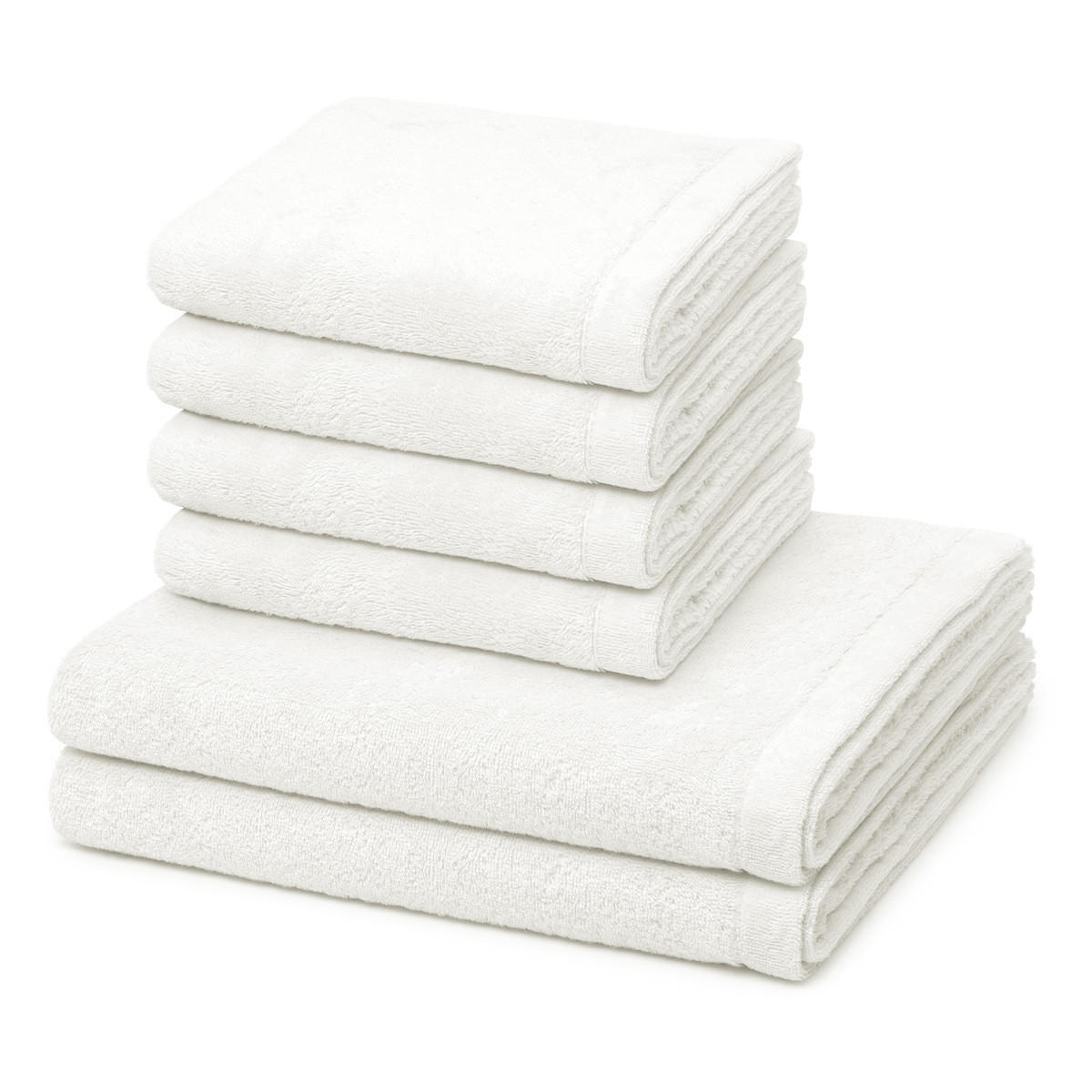 FROTTIERSET Lifestyle 6-teilig - Weiß, Textil (50/100cm) - Cawoe