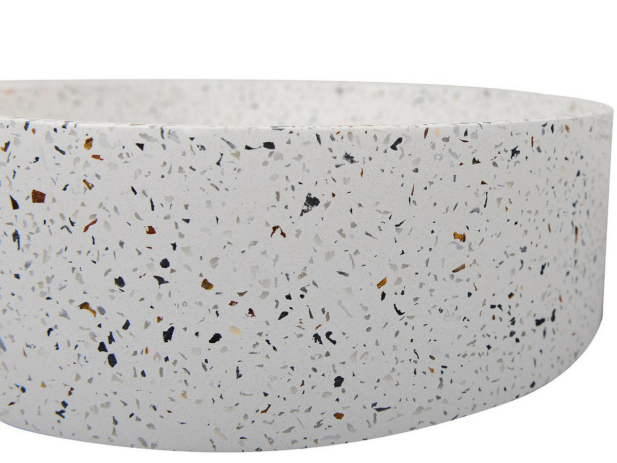 RUNDES Aufsatzwaschbecken aus Terrazzo - Blau - 39 cm - DUKAT - Blau, Stein (39/12/39cm) - Vente-Unique