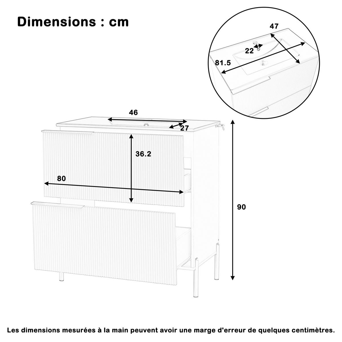 WASCHPLATZ Grün 81,5/47/90 cm - Grün, Holz (81.5/90/47cm) - PANGIVO