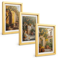 BILDER SET 3er Set - 20x30 cm Goldrahmen - Zitrustöpfe für sonnige Terrassen - Goldfarben, Kunststoff (20/30cm) - TULUP