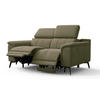 RELAXSOFA FIERO 2-Sitzer mit 2 Relaxfunktionen, olivgrün - Schwarz/Olivgrün, Holzwerkstoff/Textil (170/82/103cm) - Courtois Laville