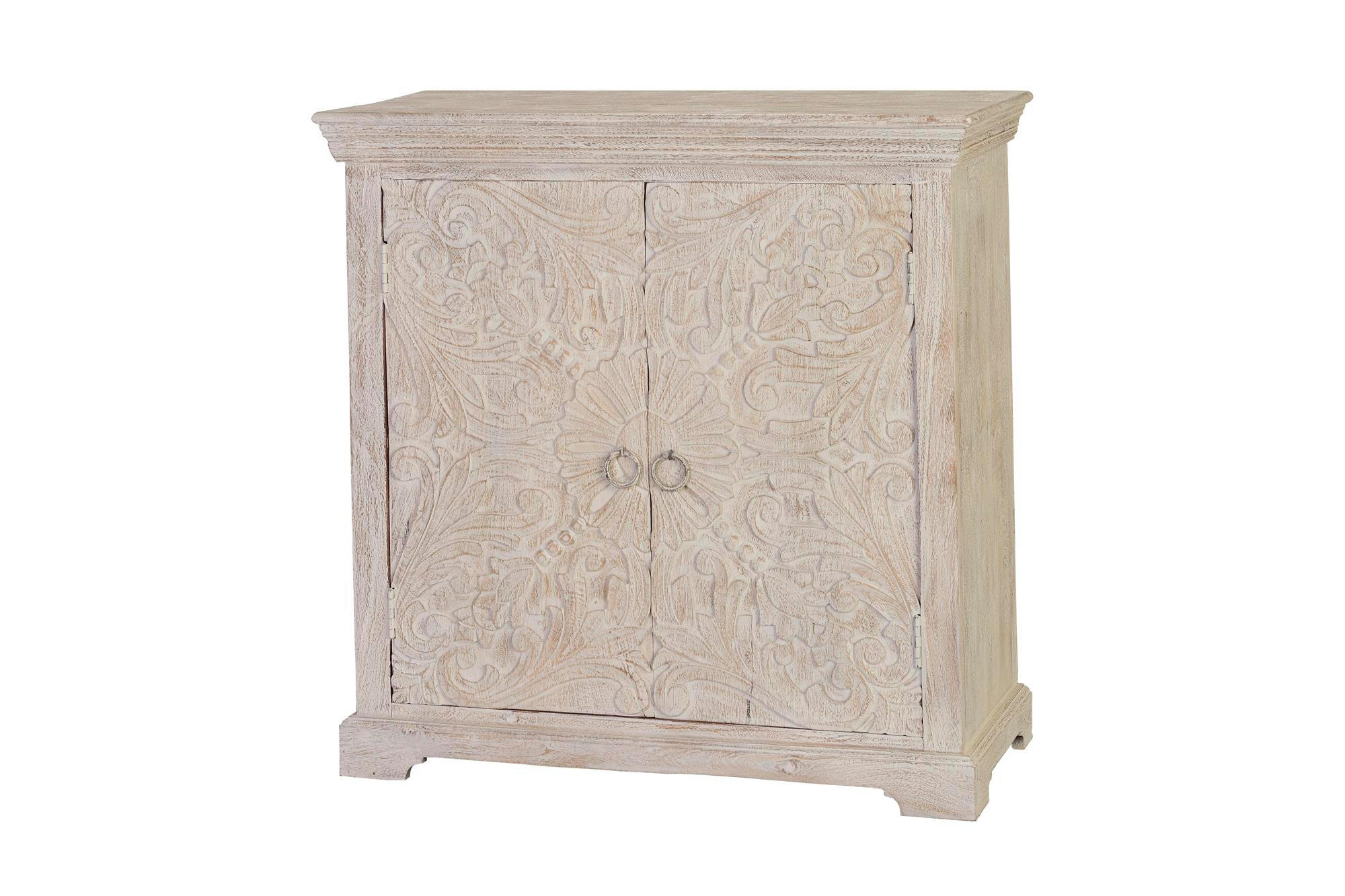 KOMMODE aus Mangoholz - Perlmutt, Holz (90/90/40cm) - Giner y Colomer