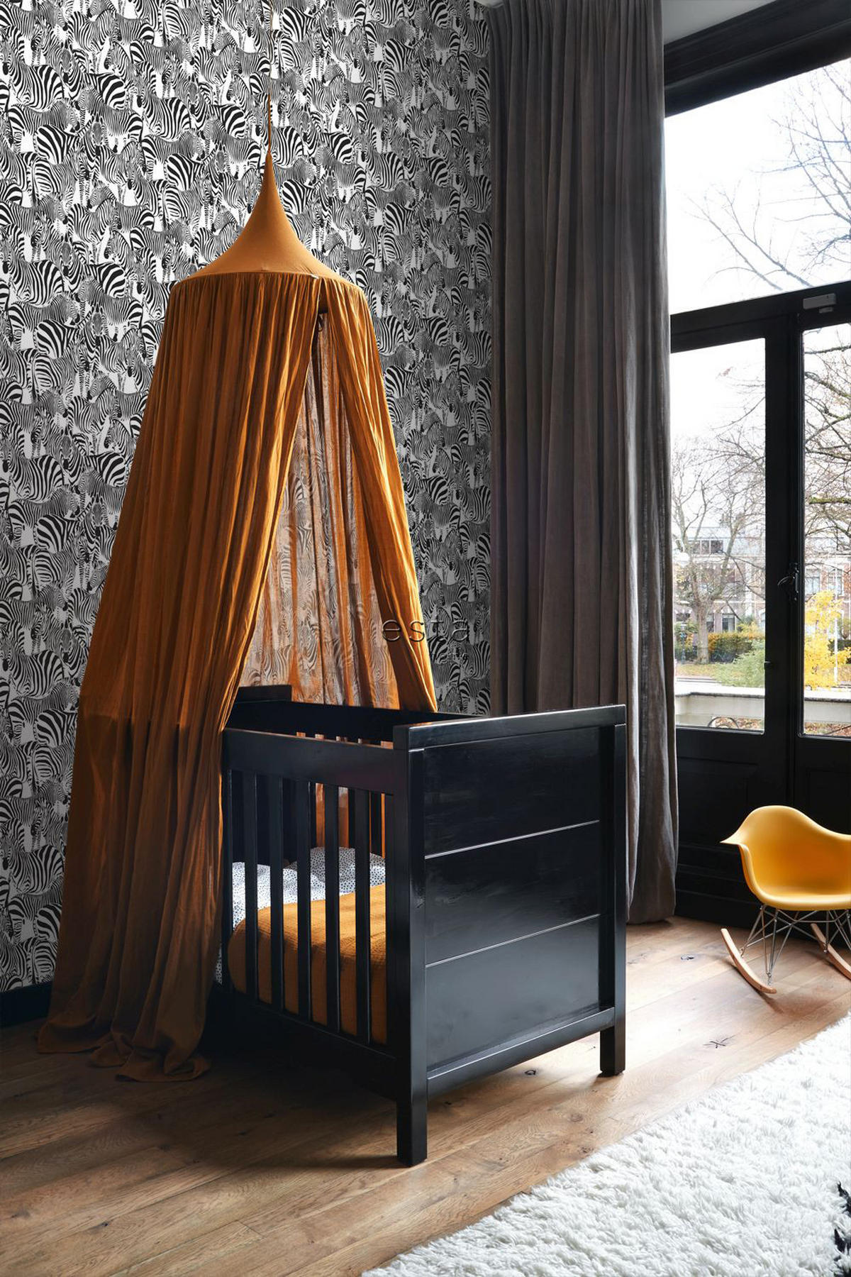TAPETE Zebras 53 cm x 10.05 m - Schwarz, Papier (53/1000cm) - ESTAhome