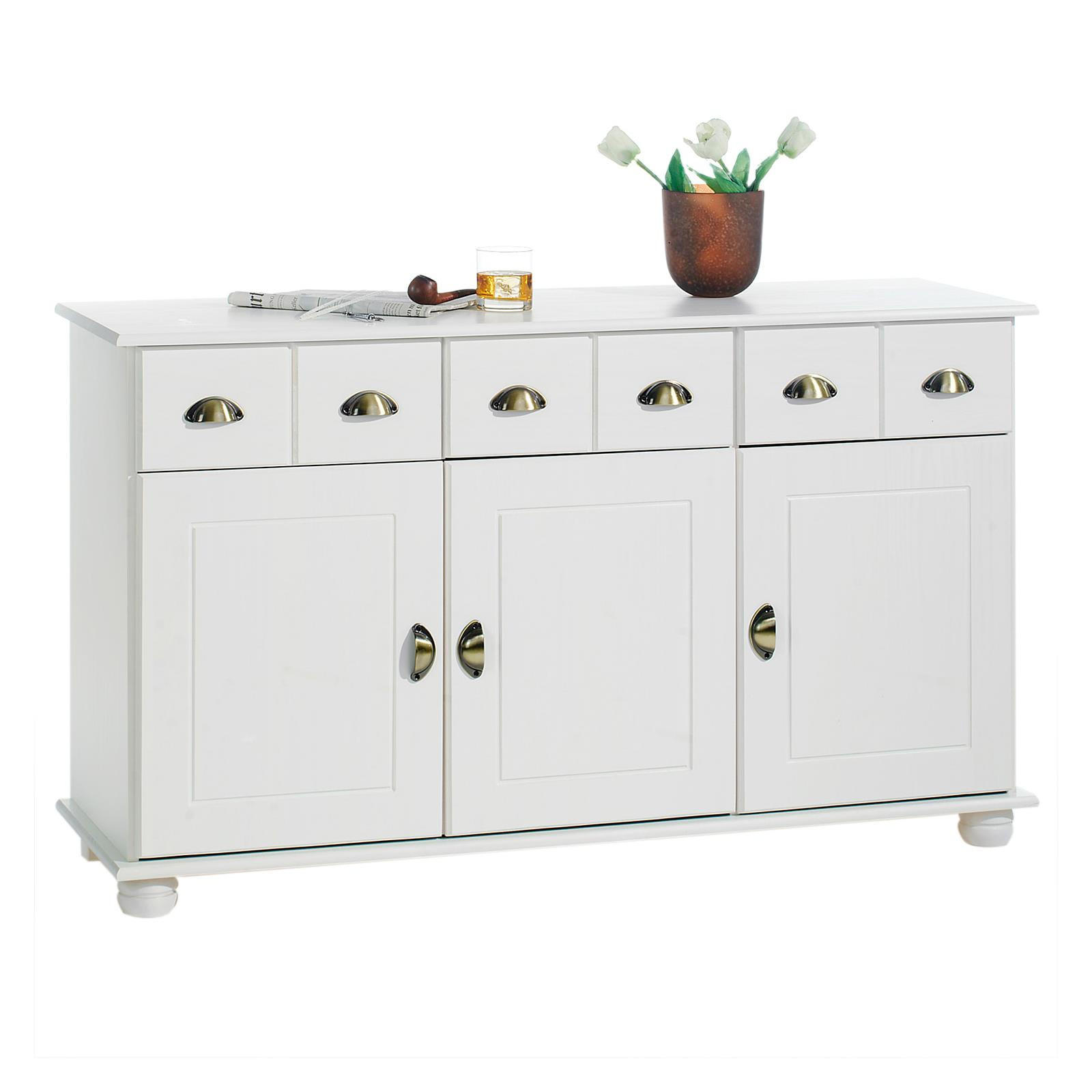 APOTHEKERKOMMODE COLMAR - Weiß, Holz (134/80/39cm) - IDIMEX