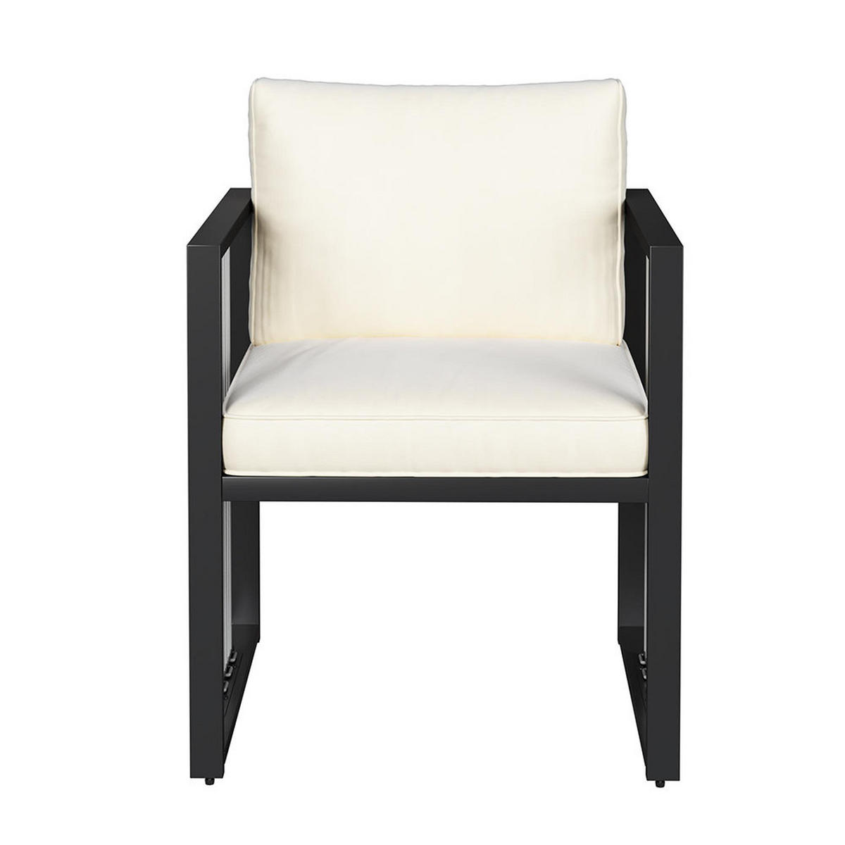 DINING-LOUNGESET für 6 Personen，schwarz - Schwarz, Metall - KOMHTOM