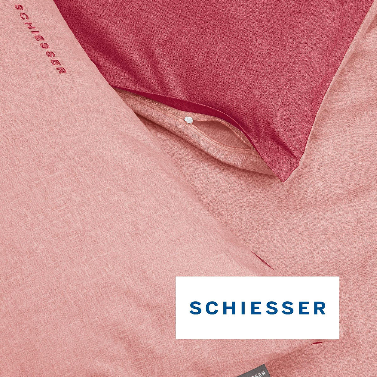 KISSENHÜLLENSET Doubleface Renforcé 2-teilig 40x80 cm Rosa - Rosa, Textil (40/80cm) - SCHIESSER